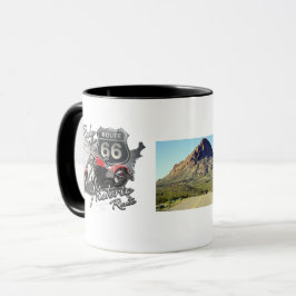 ヴィンテージ バイク Route 66 をカスタマイズ マグカップ