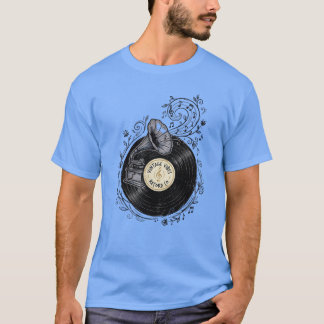 ヴィンテージ・バイブス・レコード・カンパニー蓄音機 Tシャツ