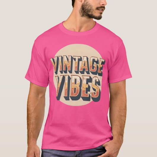 ヴィンテージ・バイブス・レトロ70s美学ギフト tシャツ (正面)