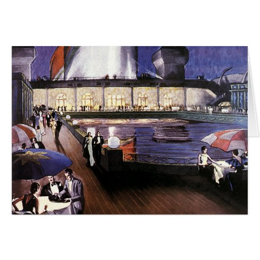 ヴィンテージ バケーション トラベル、プールデッキのクルーズ船 (正面横)