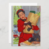 ヴィンテージ バスィー サバーバン レディ サバーブス ブランク インビテーション (正面/裏面)