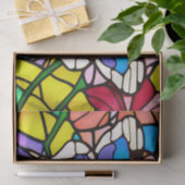 ヴィンテージ バタフライ ステンドグラス デコパージュ 薄葉紙 (ギフト)