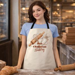ヴィンテージ バタークリーム ベーカリーブランディング エプロン