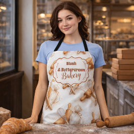 ヴィンテージ バタークリーム ベーカリーブランディング エプロン