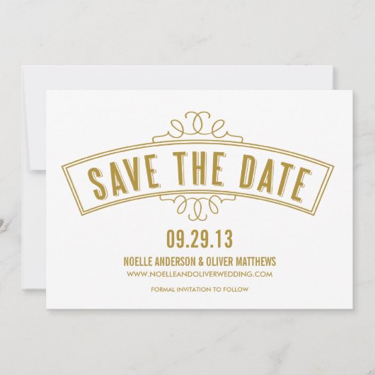 ヴィンテージ バナー | SAVE THE DATE 発表 セーブザデート (正面)