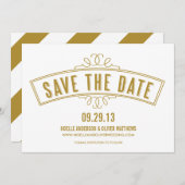 ヴィンテージ バナー | SAVE THE DATE 発表 セーブザデート (正面/裏面)