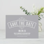 ヴィンテージ バナー | SAVE THE DATE 発表 招待状 (スタンド正面)