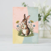 ヴィンテージ・バニー - 懐かしいイースターカード 招待状 (スタンド正面)