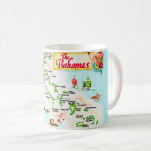 ヴィンテージ・バハマ諸島地図マグ コーヒーマグカップ (正面右)
