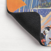 ヴィンテージ バハマ トラベル アート、クリッパーでナッソーへ マウスパッド (コーナー)