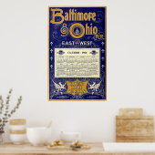 ヴィンテージ バルチモア&オハイオ鉄道 1901 カレンダー ポスター (キッチン)