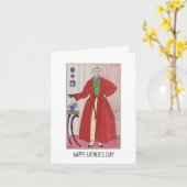 ヴィンテージ バルビエ マン ローブ ハッピー ファーザーズ デイ カード (黄色い花)