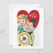 ヴィンテージ「バレンタイム」バレンタイン シーズンポストカード (正面/裏面)