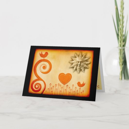 ヴィンテージ-バレンタインのモチーフ シーズンカード (正面)