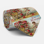 ヴィンテージ バレンタインデーの天使、愛のハートのカート ネクタイ (ロール)