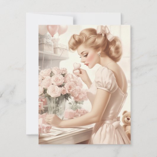 ヴィンテージ バレンタインデー カード - 永恒の愛  (正面)