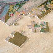 ヴィンテージ バレンタインデー, ハートを持つビクトリア朝の女性 ジグソーパズル (側面)