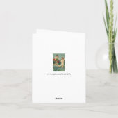 ヴィンテージ バレンタインデー、ハートを釣る天使たち シーズンカード (裏面)