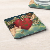 ヴィンテージ バレンタインデー ビクトリアンチェルブ ヘブン コースター (左側)