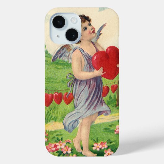 ヴィンテージ バレンタインデー, ビクトリアン天使のハート Case-Mate iPhoneケース (裏面)