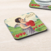 ヴィンテージ バレンタインデー, ビクトリアン エンジェル with ハート コースター (左側)