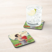 ヴィンテージ バレンタインデー, ビクトリアン エンジェル with ハート コースター (右側)