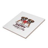 ヴィンテージ バレンタインデー ボクサー犬 タイル (側面)