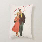 ヴィンテージ バレンタインデー, ロマンチックな浮遊ハート アクセントクッション (裏面(縦))