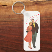 ヴィンテージ バレンタインデー, ロマンチックな浮遊ハート キーホルダー (正面)