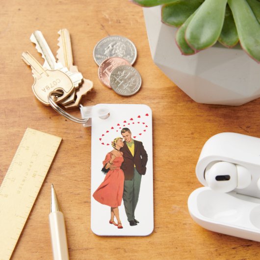 ヴィンテージ バレンタインデー, ロマンチックな浮遊ハート キーホルダー (デスク)