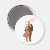 ヴィンテージ バレンタインデー, ロマンチックな浮遊ハート マグネット (正面/裏面)