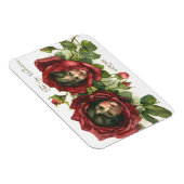 ヴィンテージ バレンタインデー, ローズに浮かぶビクトリアンな顔 マグネット (右側)