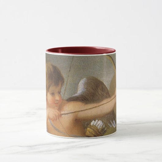 ヴィンテージ バレンタインデー、弓と矢のキューピッド マグカップ (中央)