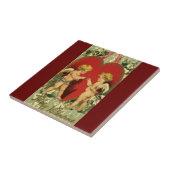 ヴィンテージ バレンタインデー、愛の天使たちの願い タイル (側面)