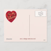 ヴィンテージ バレンタイン詩 ポストカード (裏面)