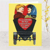 ヴィンテージ バレンタイン、あなたは私を狂わせるバレンタイン カード (黄色い花)