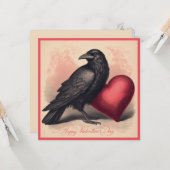 ヴィンテージ バレンタイン クラウ ゴシック フラット グリーティング カード (正面/裏面インサイチュ)