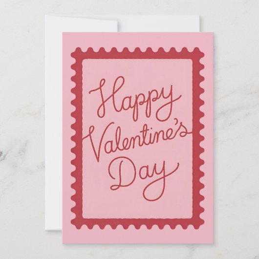 ヴィンテージ バレンタイン グリーティング カード 手描き (正面)