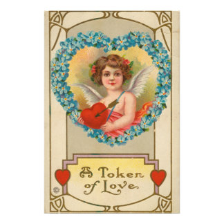 ヴィンテージ バレンタイン ステッカー・リトグラフ社 1910年頃 フォトプリント           