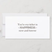 ヴィンテージ バレンタイン チケット 真実の愛 入場券1枚 甘い シーズンカード (裏面)