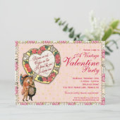 ヴィンテージ バレンタイン パーティー 招待状 (スタンド正面)