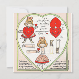 ヴィンテージ バレンタイン ペーパー ドール アート カード