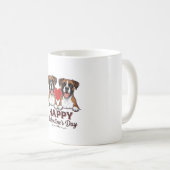 ヴィンテージ バレンタイン ボクサー犬 コーヒーマグカップ (正面右)