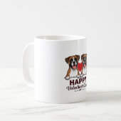 ヴィンテージ バレンタイン ボクサー犬 コーヒーマグカップ (正面左)