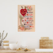 ヴィンテージ バレンタイン ポエム ポスター (キッチン)