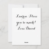 ヴィンテージ バレンタイン レディー ウィズ エロス ローズ シーズンカード (裏面)