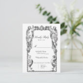 ヴィンテージ バロック彫刻 美術 ルネサンス 出欠カード (スタンド正面)