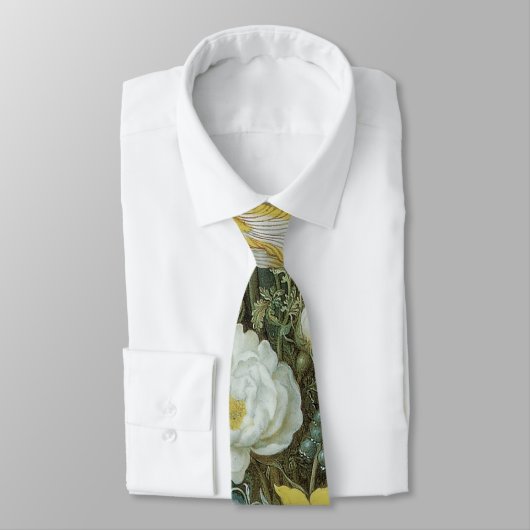 ヴィンテージ バロック、ガラスの花瓶に生けられた花束 ネクタイ (タイ)