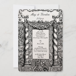 ヴィンテージ バロック ソロモニック コラム フレーム ウェディング 招待状