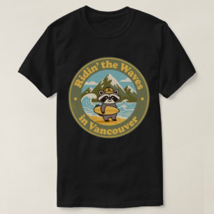 ヴィンテージ バンクーバー アライグマ サーファー Tシャツ